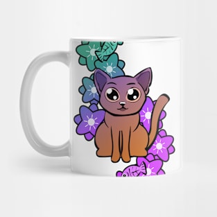 Caturday with flowers Mug